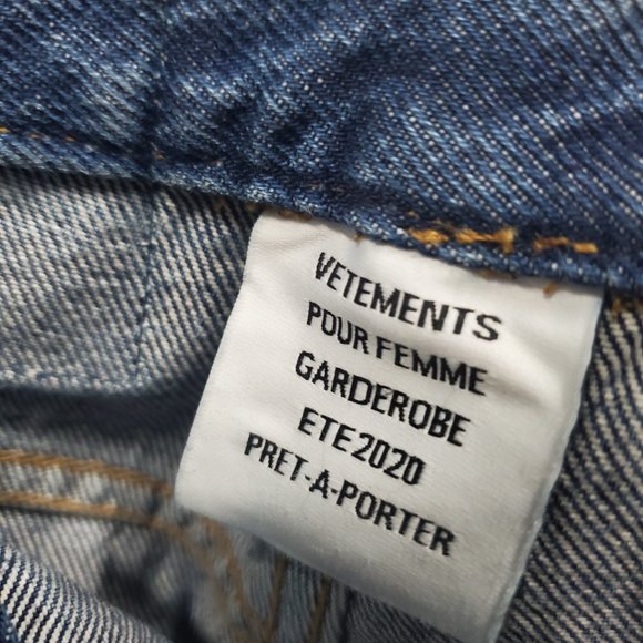 Vetements Denim Jeans Size XS 26" Waist - Picture 4 of 6
